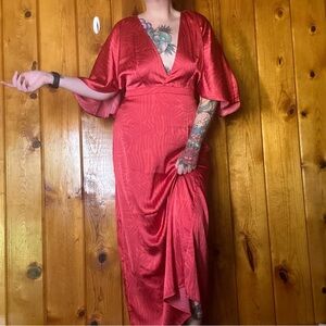 Fe Noel X Target Palm Leaf Contrast Print Kimono Maxi Dress